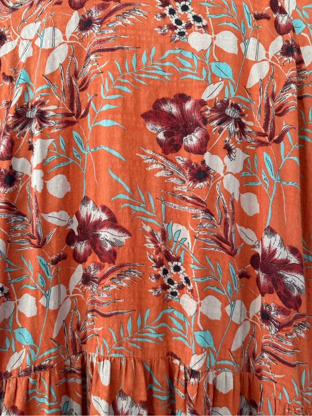 Natural Life | Floral Tiered Maxi Dress Size L - Picture 8 of 9